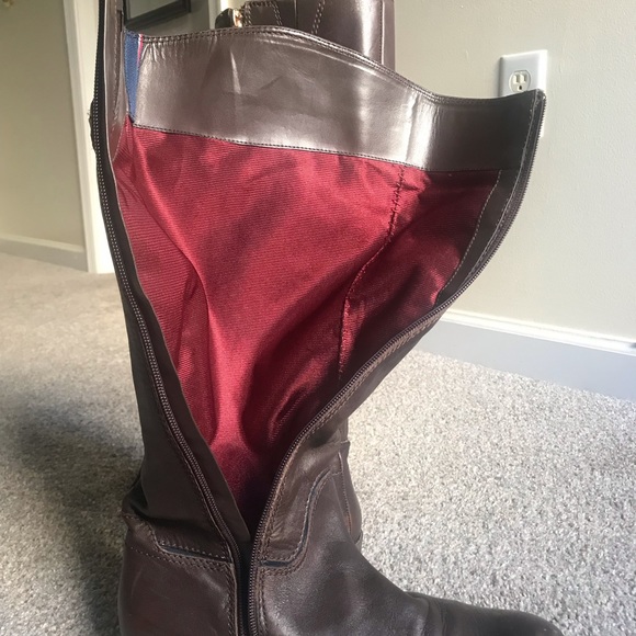 Tommy Hilfiger Leather Riding Boots - Picture 8 of 8